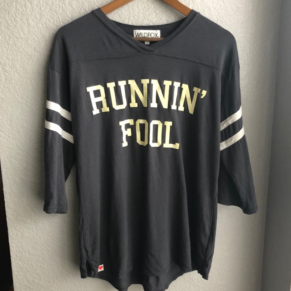 Wildfox Runnin' Fool Jersey Tunic Oversized